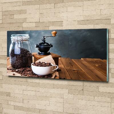 Foto glasbild Kaffeemühle