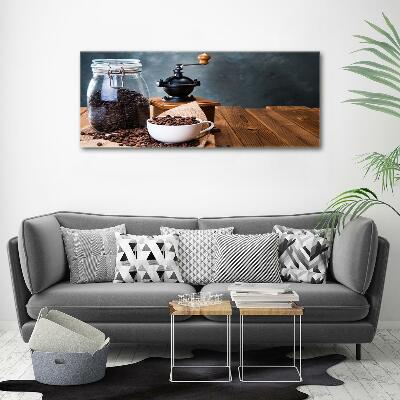 Foto glasbild Kaffeemühle