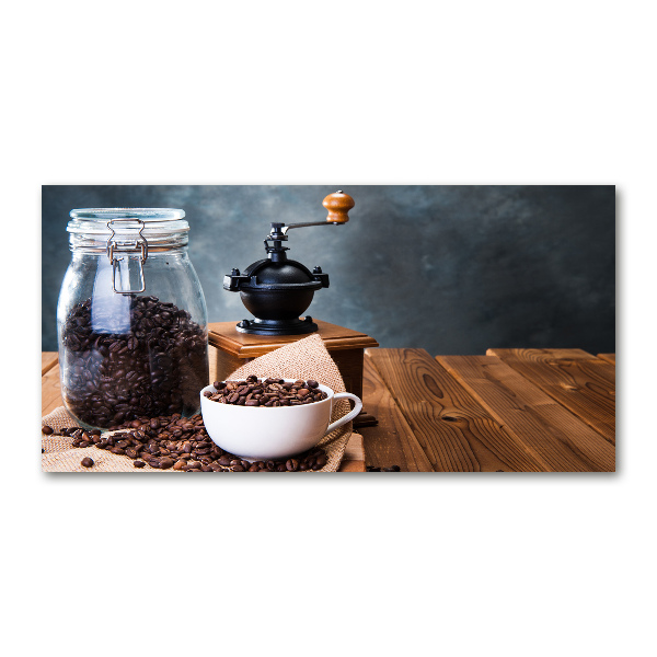 Foto glasbild Kaffeemühle