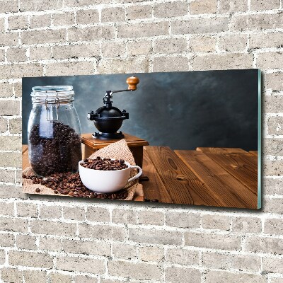 Foto glasbild Kaffeemühle