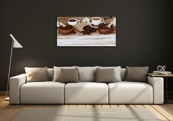 Glasbild Eine Tasse Kaffee