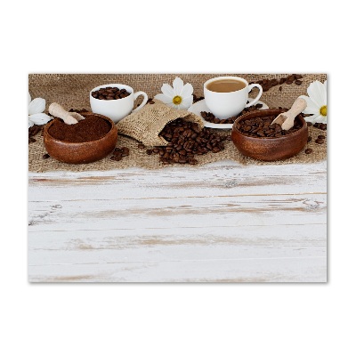 Glasbild Eine Tasse Kaffee