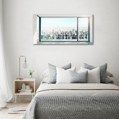 Foto glasbild Blick auf die Stadt