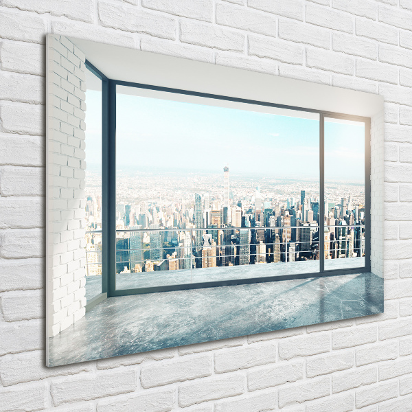 Foto glasbild Blick auf die Stadt