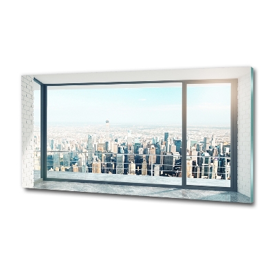 Foto glasbild Blick auf die Stadt