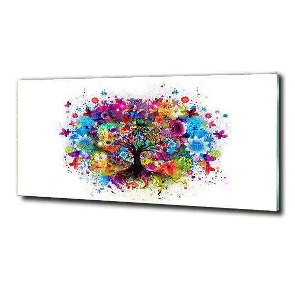 Glasbild Bunter Baum