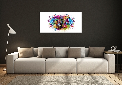 Glasbild Bunter Baum