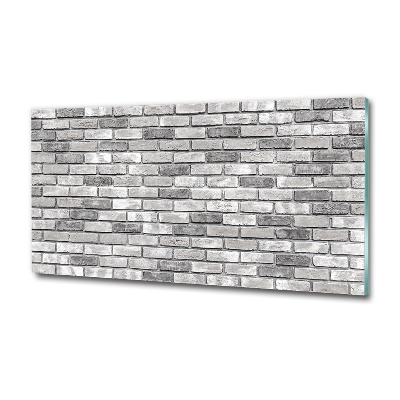 Foto glasbild Ziegelmauer