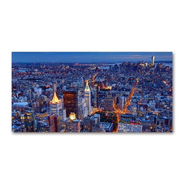 Bild auf glas Manhattan bei Nacht