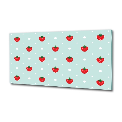 Bild auf glas Erdbeersymbole