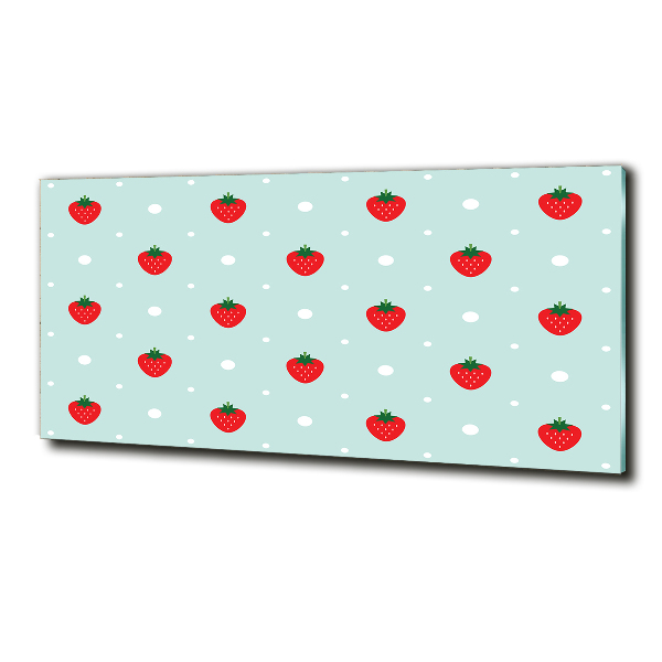 Bild auf glas Erdbeersymbole