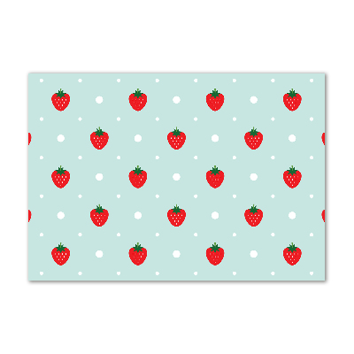 Bild auf glas Erdbeersymbole