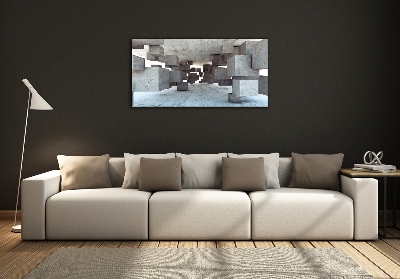 Foto glasbild Würfel aus Beton