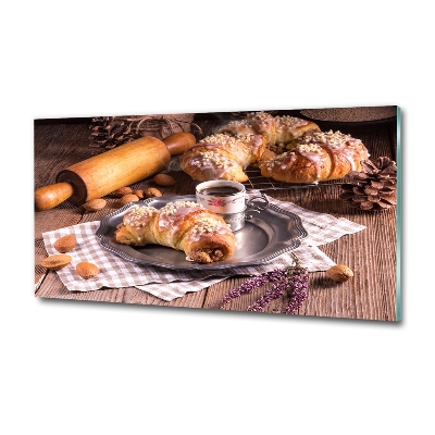 Glasbild Croissants