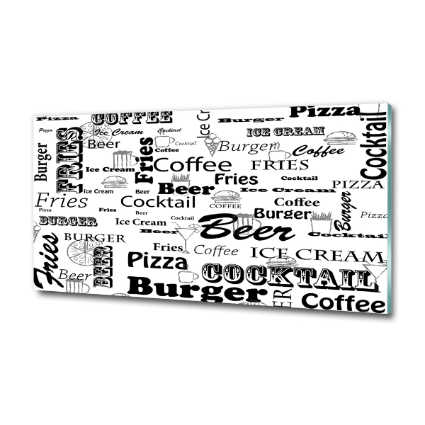 Glasbild Speisekarte