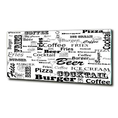 Glasbild Speisekarte