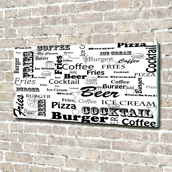 Glasbild Speisekarte