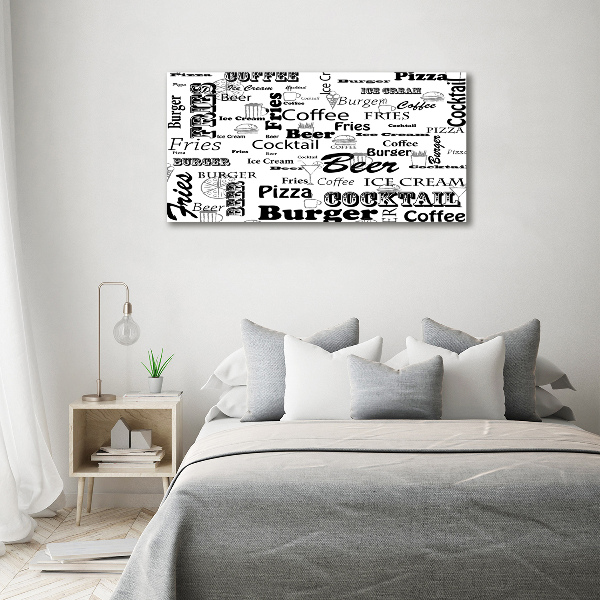 Glasbild Speisekarte