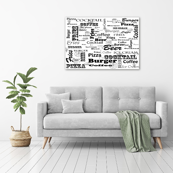 Glasbild Speisekarte