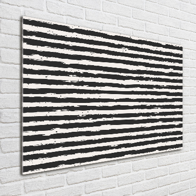 Foto glasbild Schwarz-weiße Streifen
