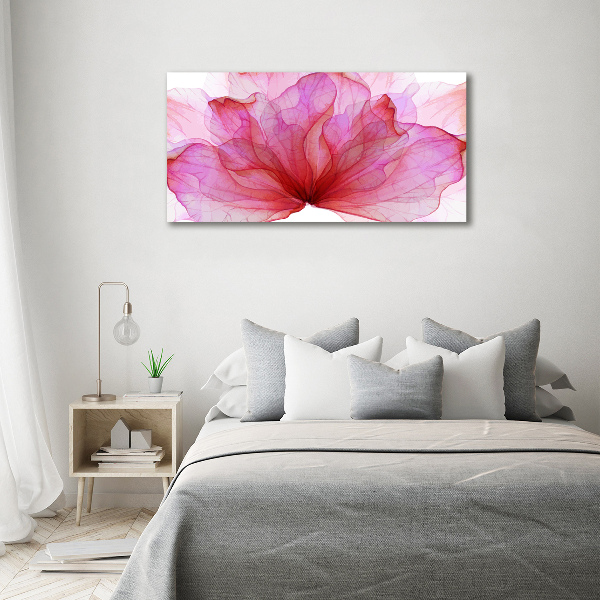 Foto glasbild Rosa Blume
