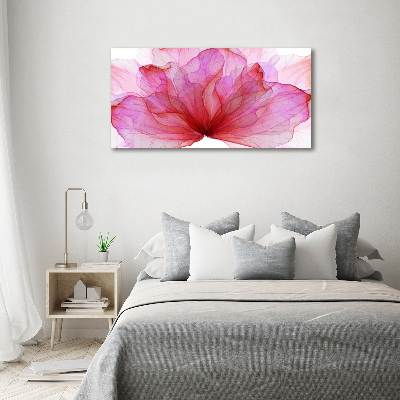 Foto glasbild Rosa Blume