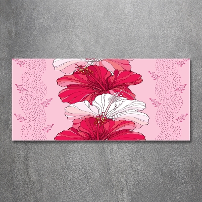 Glasbild Hawaiianische Blumen