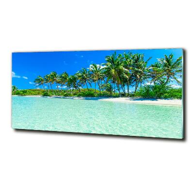 Glasbild Tropischer Strand
