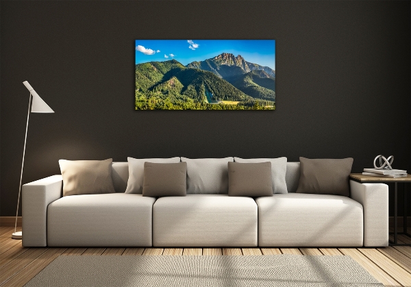 Glasbild Panorama der Tatra-Berge