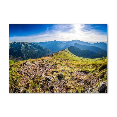 Foto glasbild Bergpanorama