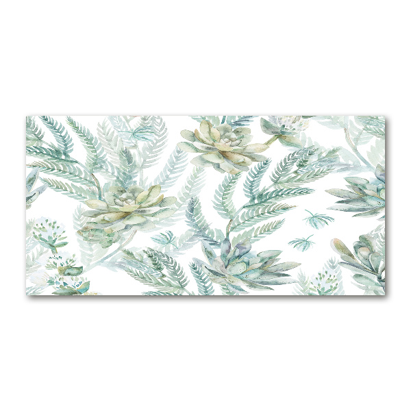 Bild auf glas Blüten und Blätter