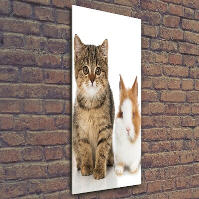 Glasbild vertikales Haustiere