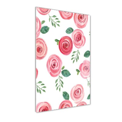 Bild aus glas vertikales Rosa Rosen