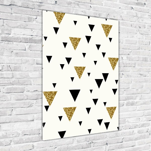 Bild aus glas vertikales Dreieckshintergrund