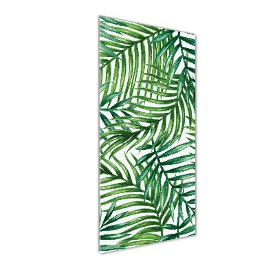 Bild aus glas vertikales Palmenblätter