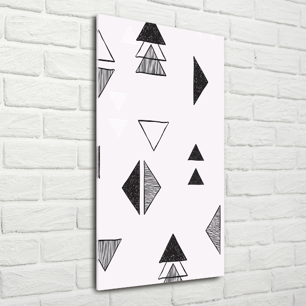Glasbild vertikales Dreieckshintergrund