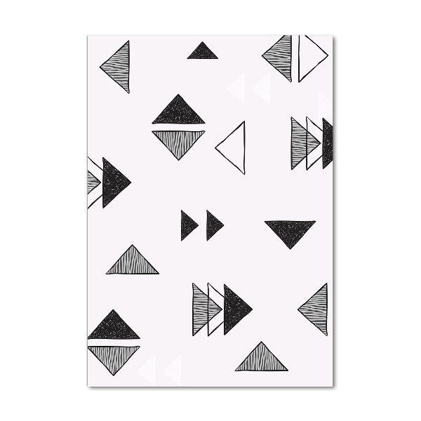 Glasbild vertikales Dreieckshintergrund