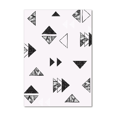 Glasbild vertikales Dreieckshintergrund