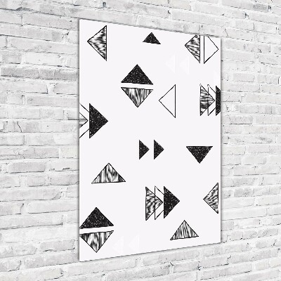 Glasbild vertikales Dreieckshintergrund