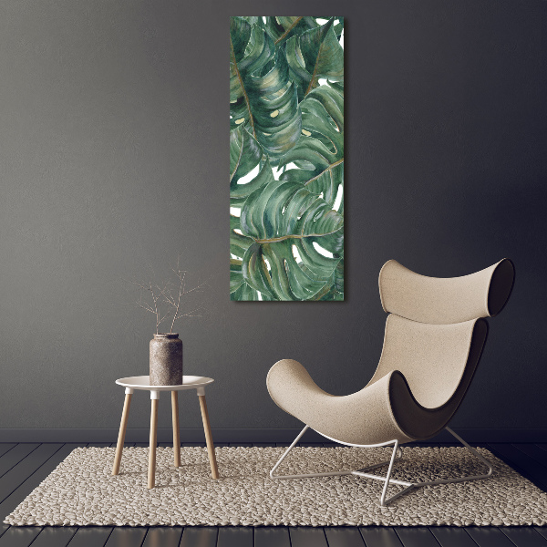 Foto auf glas vertikales Monstera