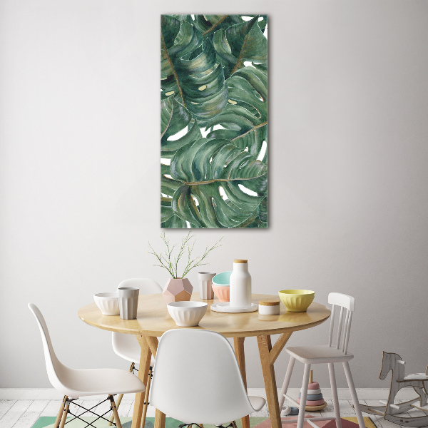 Foto auf glas vertikales Monstera