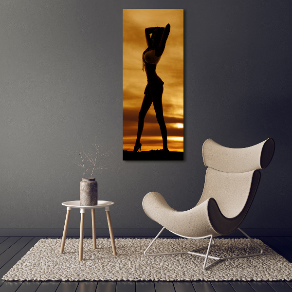 Glasbild vertikales Kurzer Rock