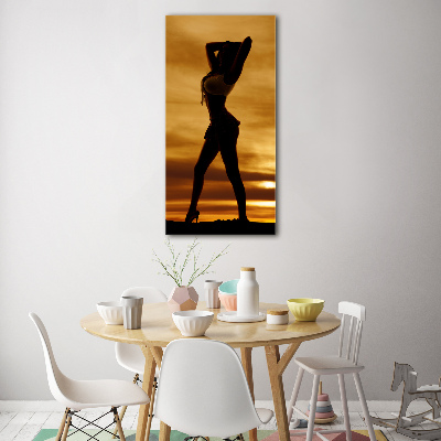 Glasbild vertikales Kurzer Rock