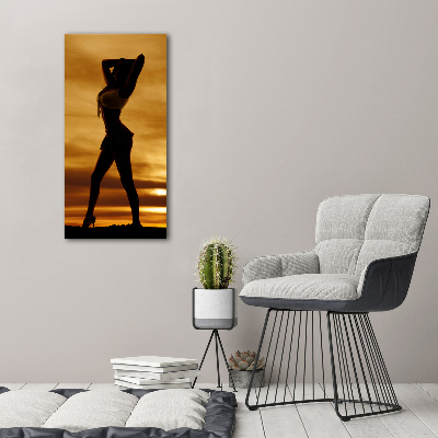 Glasbild vertikales Kurzer Rock