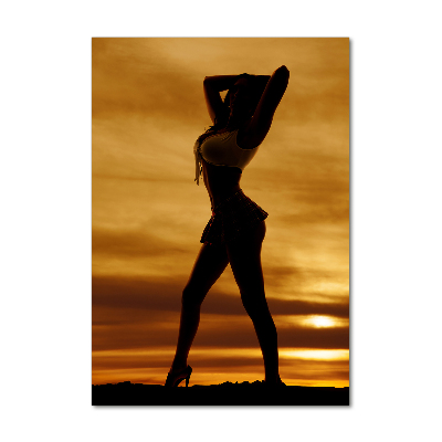 Glasbild vertikales Kurzer Rock