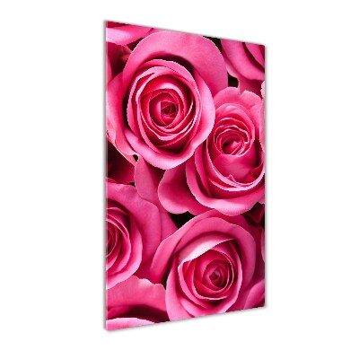 Bild aus glas vertikales Rosa Rosen
