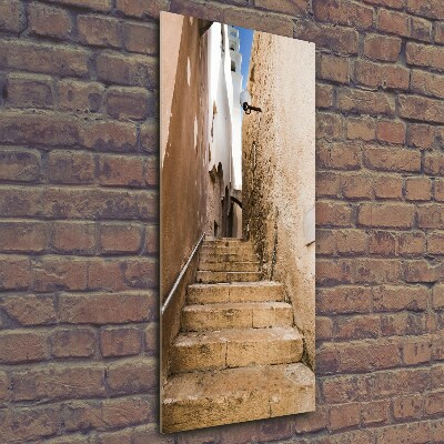 Glasbild vertikales Die Straßen Israels