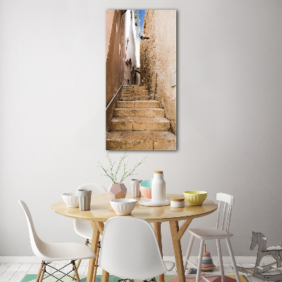 Glasbild vertikales Die Straßen Israels