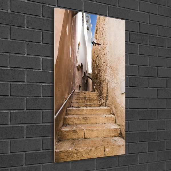 Glasbild vertikales Die Straßen Israels