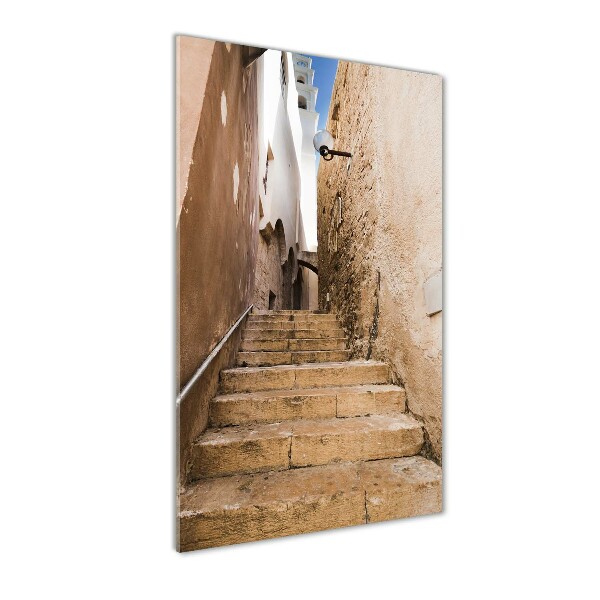 Glasbild vertikales Die Straßen Israels